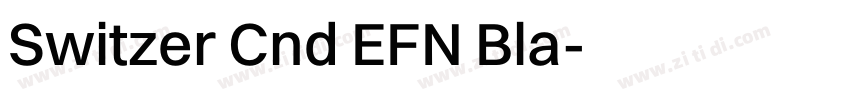 Switzer Cnd EFN Bla字体转换